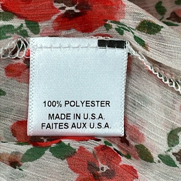 New Misa Los Angeles Floral Mini Skirt Smocked Elastic Waist Tiered Ruffles M - Picture 11 of 12